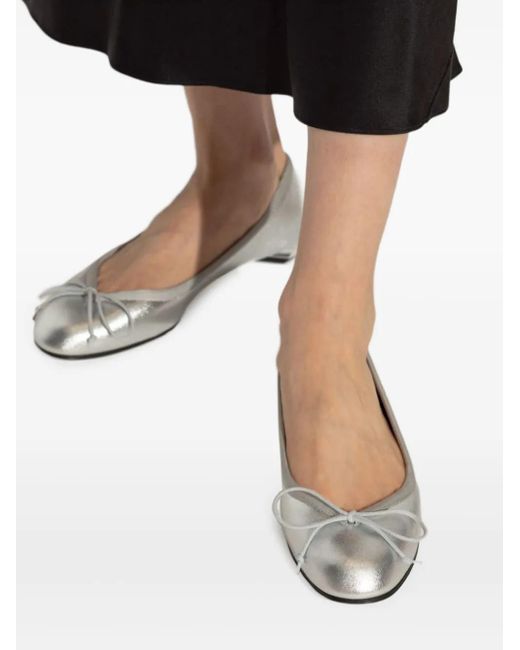 McQueen White Armadillo Ballerina Shoes