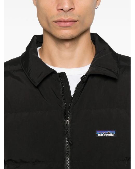 Patagonia Black Quilted Logo-Patch Jacket for men