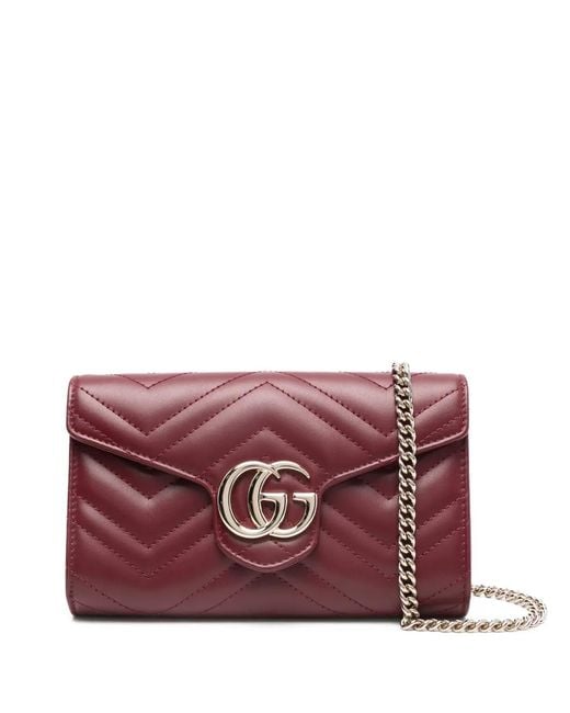 Gucci Purple Mini Gg Marmont Clutch