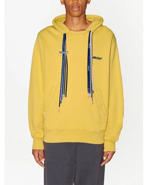Ambush Yellow Multicord-Drawstring Organic Cotton Hoodie