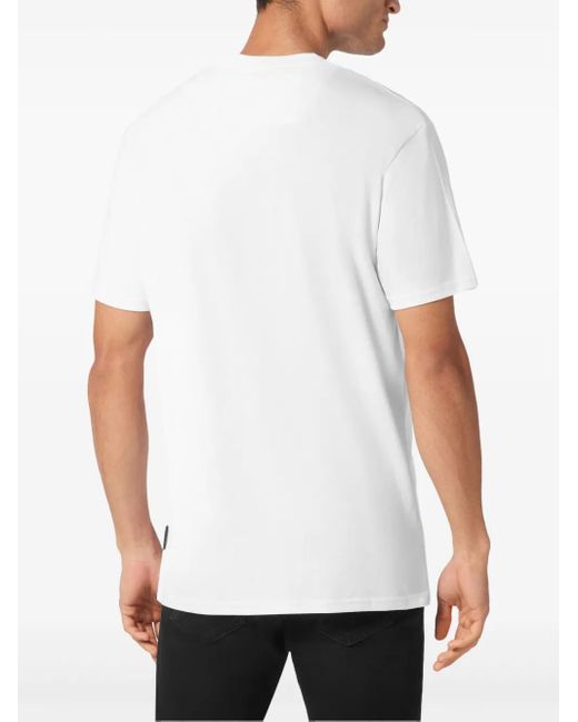 Philipp Plein White Teddy Bear-Print T-Shirt for men
