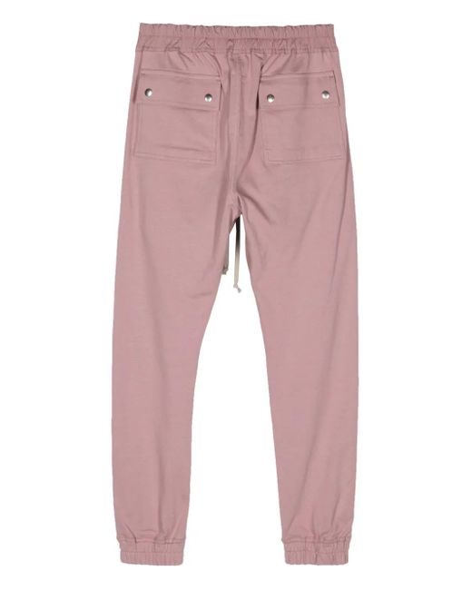 Rick Owens Red Bela Jersey Track Pants