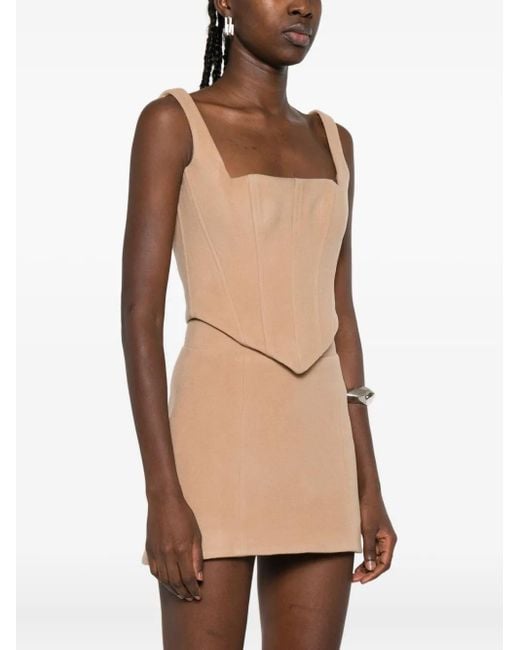Vestiaire d'un Oiseau Libre White Cashmere Panelled Corset