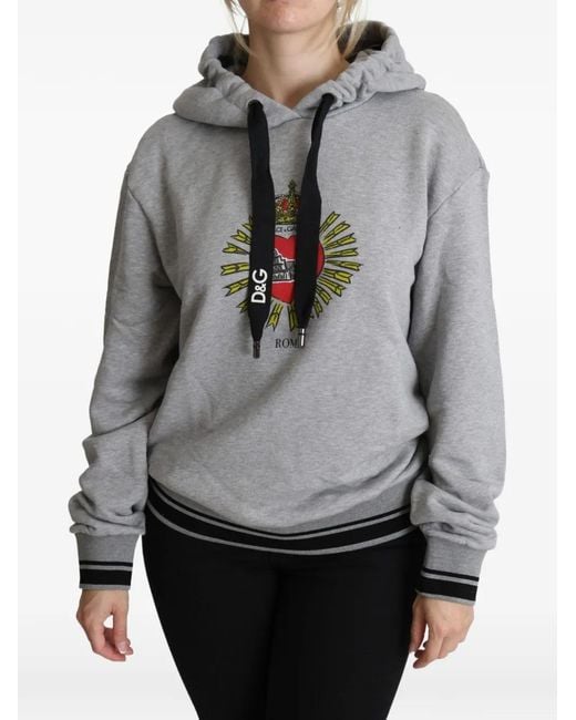 Dolce & Gabbana Gray Sacred Heart Hoodie