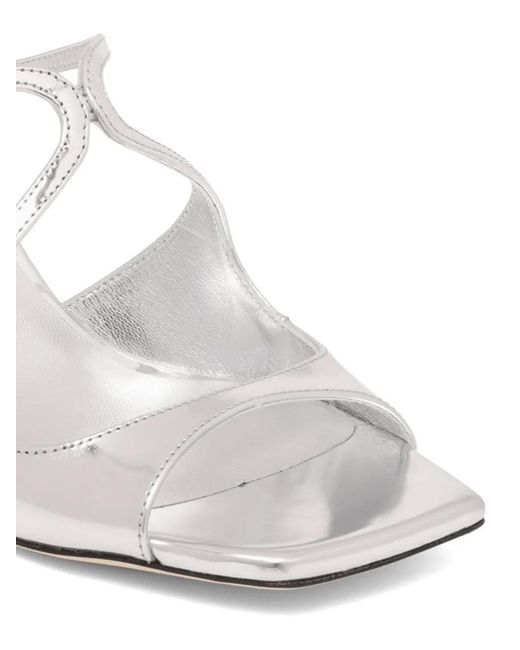 Jimmy Choo White Strappy Design Mules