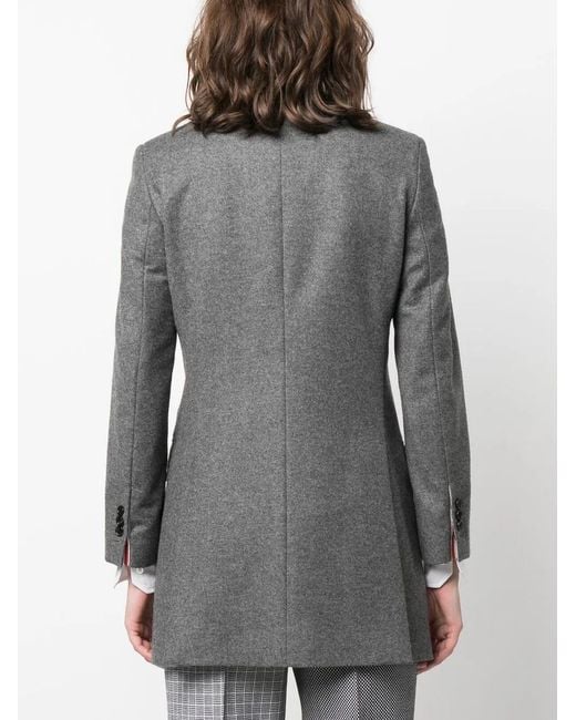 Thom Browne Gray Elongated Double-Breasted Blazer