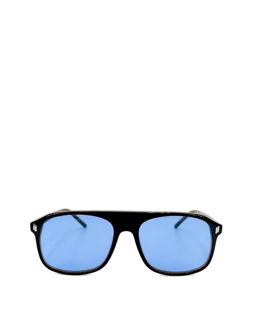 Lesca Blue Club Pilot-Frame Sunglasses