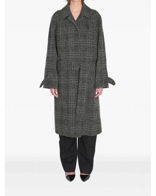 Balenciaga Gray One Layer Raglan Coat