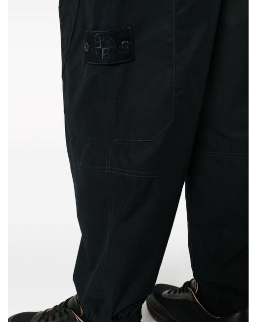Stone Island Blue Ghost Cotton Cargo Trousers for men