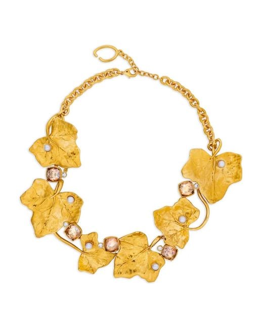 Oscar de la Renta Metallic Ivy Vine-Shaped Necklace