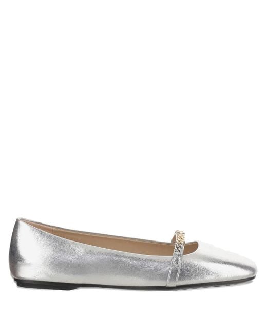 Pinko チェーントリム フラットシューズ White