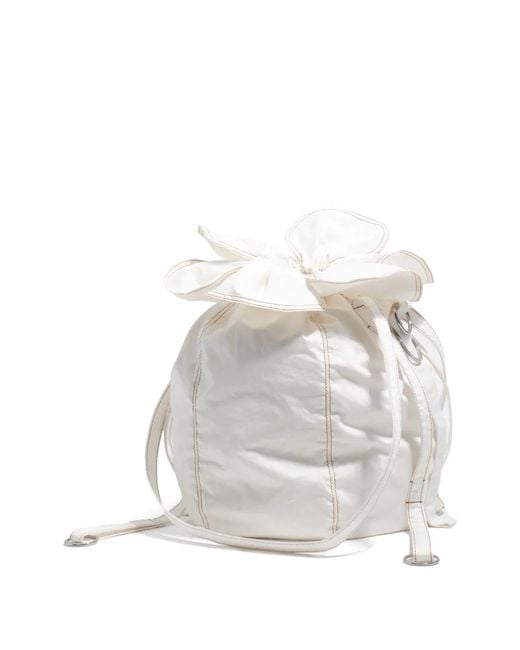 Bimba Y Lola White Drawstring Top Mini Bag