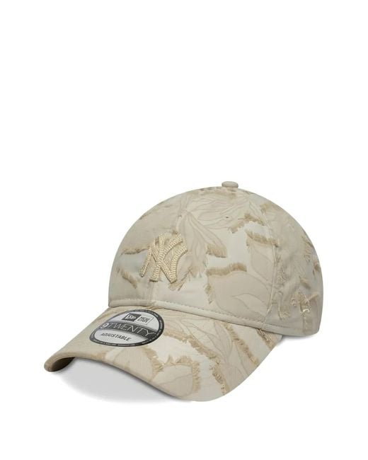 KTZ White Mlb Floral-Jacquard Cap for men