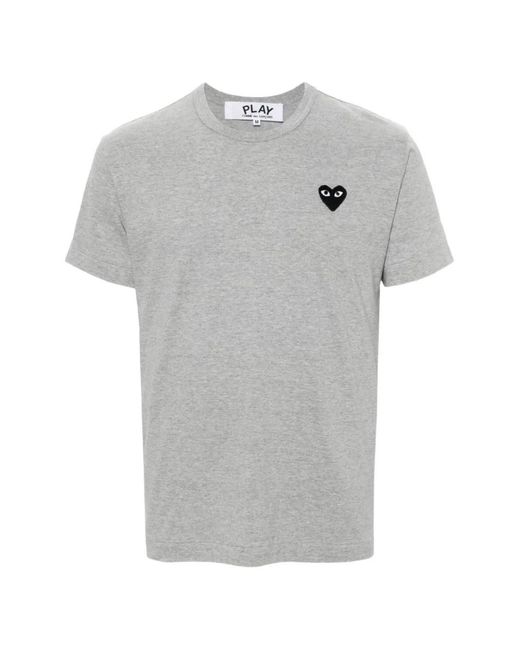 Comme des Garçons Gray Embroidered Heart T-Shirt