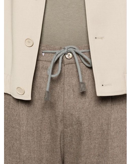 Gran Sasso Gray Drawstring Cuffed Trousers for men