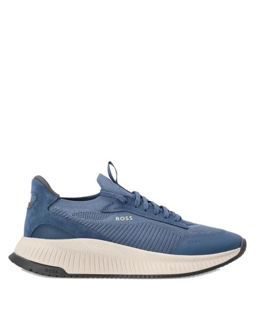 メンズ Boss メッシュパネル スニーカー Blue