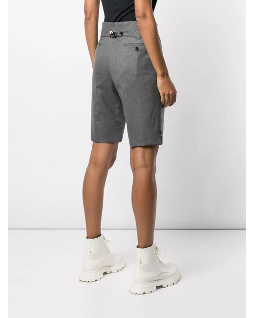 Thom Browne Gray Tailored High-Waist Shorts