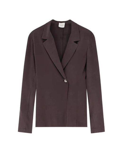 Blazer Con Solapas De Pico Alysi de color Purple