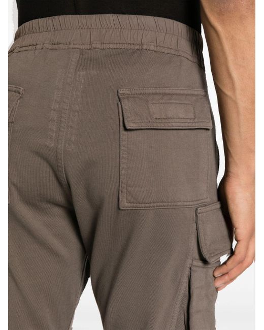 Rick Owens Gray Mastodon Cut Cargo Track Pants for men