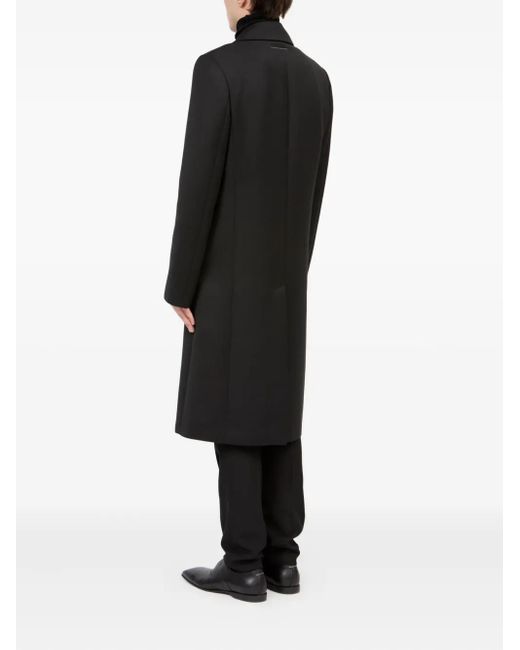 MM6 by Maison Martin Margiela Black Tailored Overcoat for men