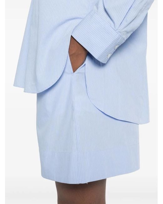 By Malene Birger ストライプ ショートパンツ Blue