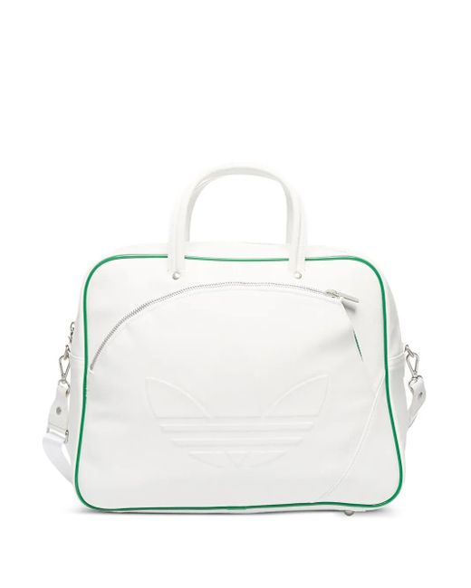 Adidas White Bowling Logo-Embossed Shoulder Bag