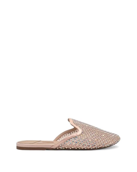 Le Silla Pink Gilda Crystal-Embellished Mesh Mules