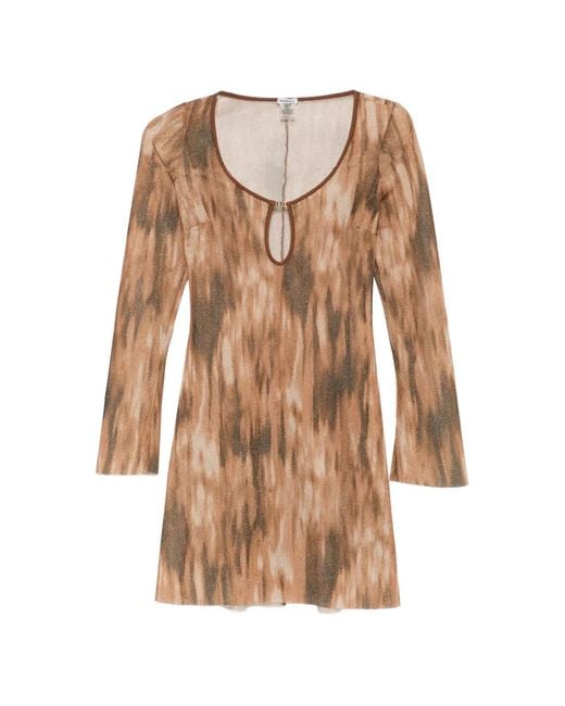 MATINEÉ Natural Scoop-Neck Mini Beach Dress