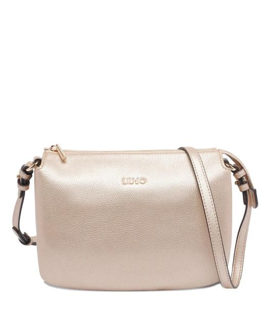 Borsa A Spalla Con Zip di Liu Jo in Natural