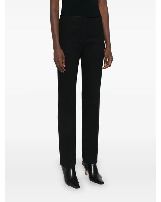 Totême Black Low-Rise Stovepipe Trousers