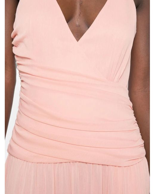 Arcina Ori Pink Robe Longue Delilah Asymétrique Froncée