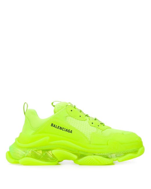 balenciaga yellow triple s