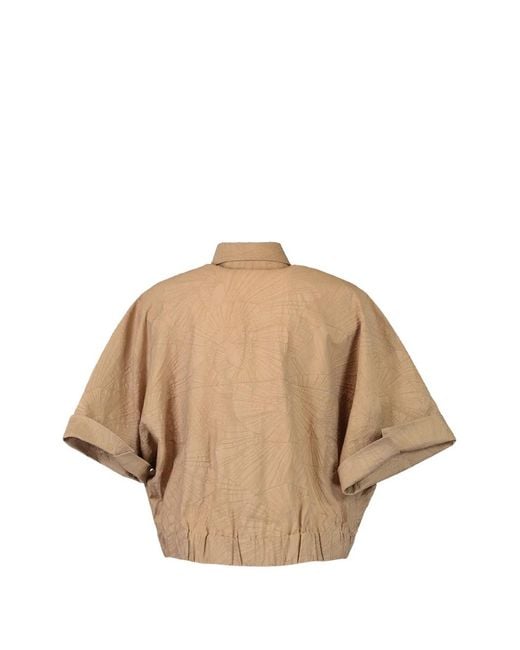 Brunello Cucinelli Natural Mini Blouse