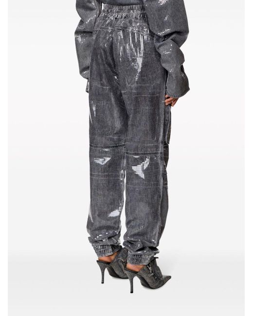 DIESEL Gray D-mirt High-rise Straight-leg Jeans - Women's - Cotton