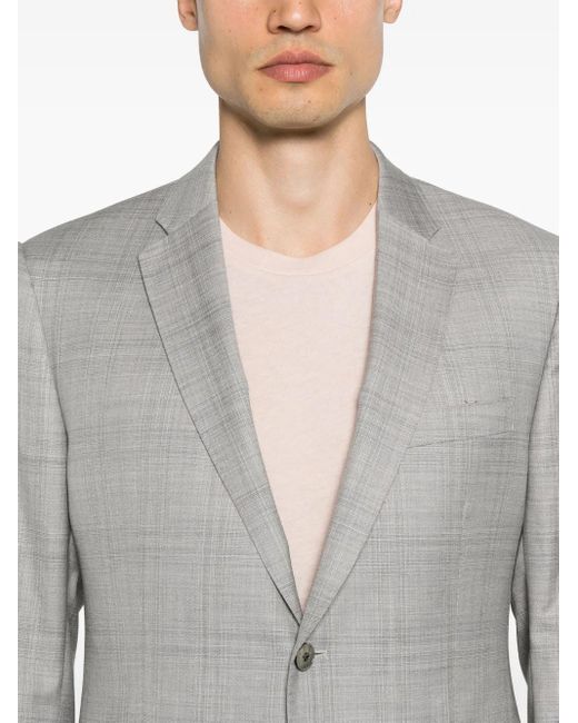 Emporio Armani Gray Virgin Wool Suit for men