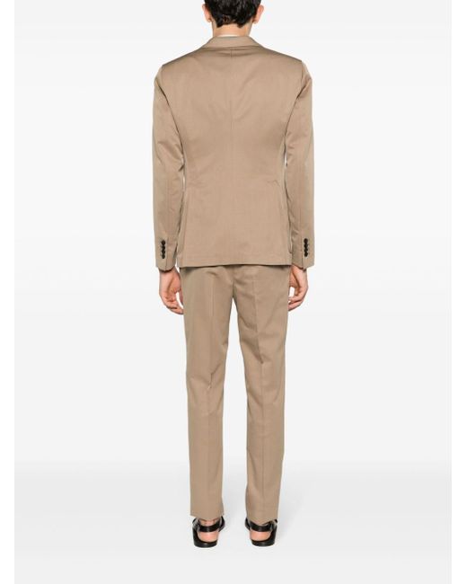 Emporio Armani Natural Single-breasted Twill Suit for men
