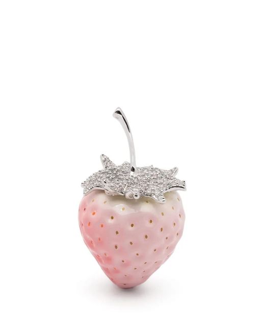 YVMIN Pink Strawberry Pavé Gemstone Earring