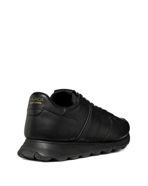 メンズ Geox Spherica レザースニーカー Black