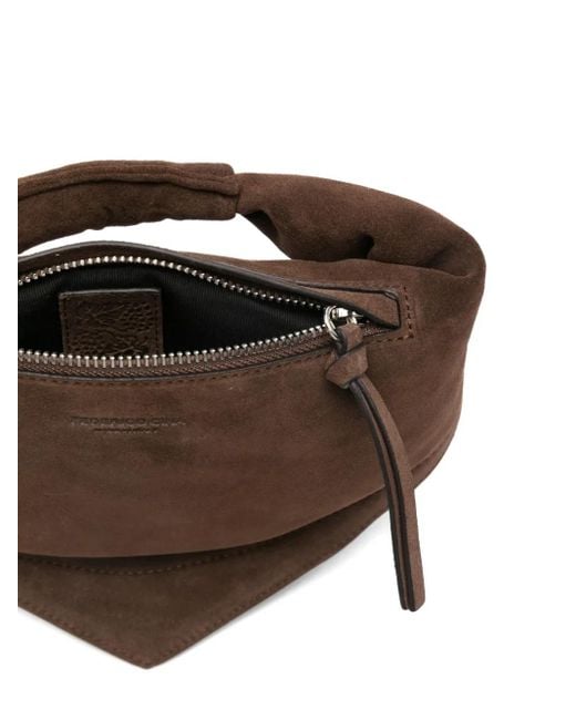 FEDERICO CINA Brown Suede Tote Bag