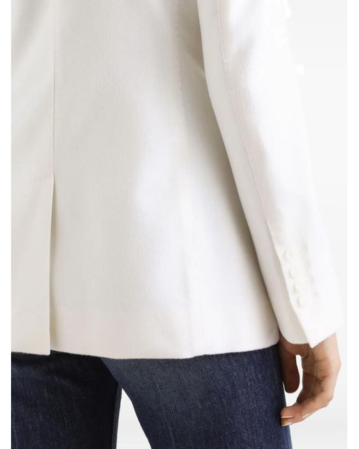 Dolce & Gabbana White Buttoned Jacket