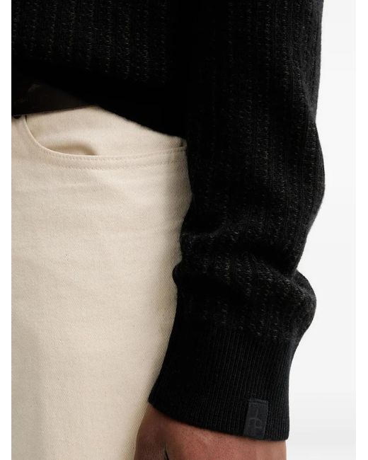 Rag & Bone Black Pull Texturé À Col Rond for men