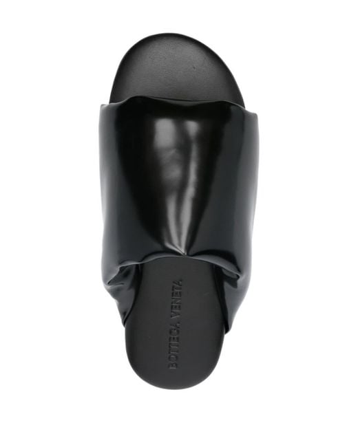 Bottega Veneta Black Padded Leather Flat Sandals for men