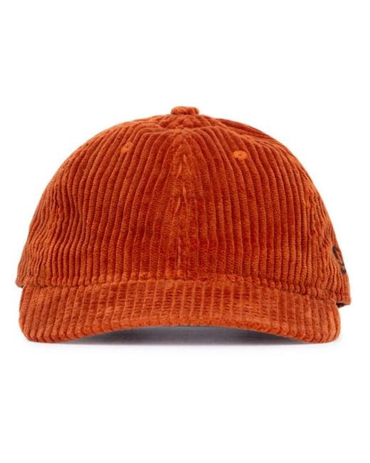 KTZ Orange Logo-Embroidered Corduroy Cap for men