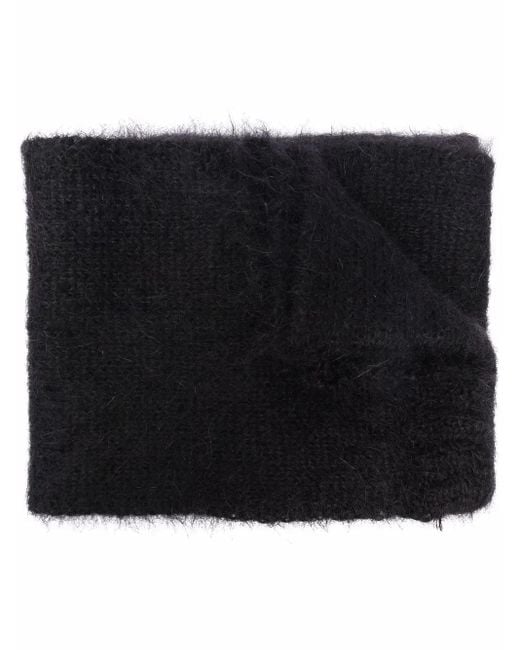 Raf Simons Black Extra Long Mohair-Blend Scarf