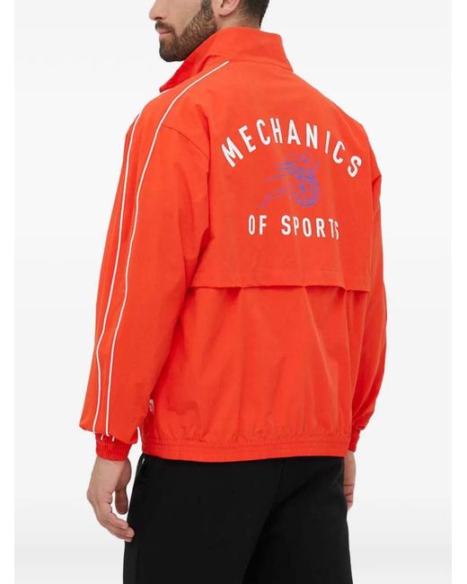 PUMA Red Zipped Graphic Jacket for men