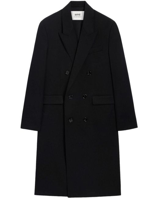 AMI Doppelreihiger Mantel in Black für Herren