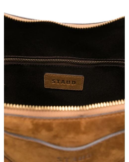 Borsa Tote Con Inserti di Staud in Brown