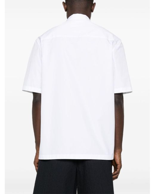 Jil Sander White Short-sleeve Cotton Shirt for men