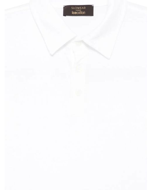 Zanone White Short-Sleeve Polo Shirt for men