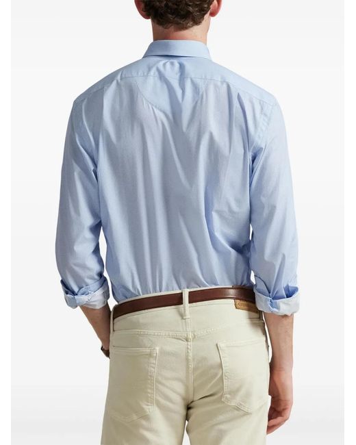 Polo Ralph Lauren Blue Buttoned Long-Sleeve Shirt for men